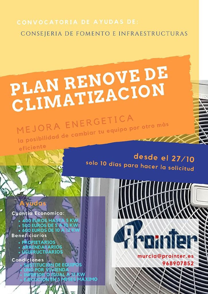 PLAN RENOVE DE CLIMATIZACIÓN EN MURCIA